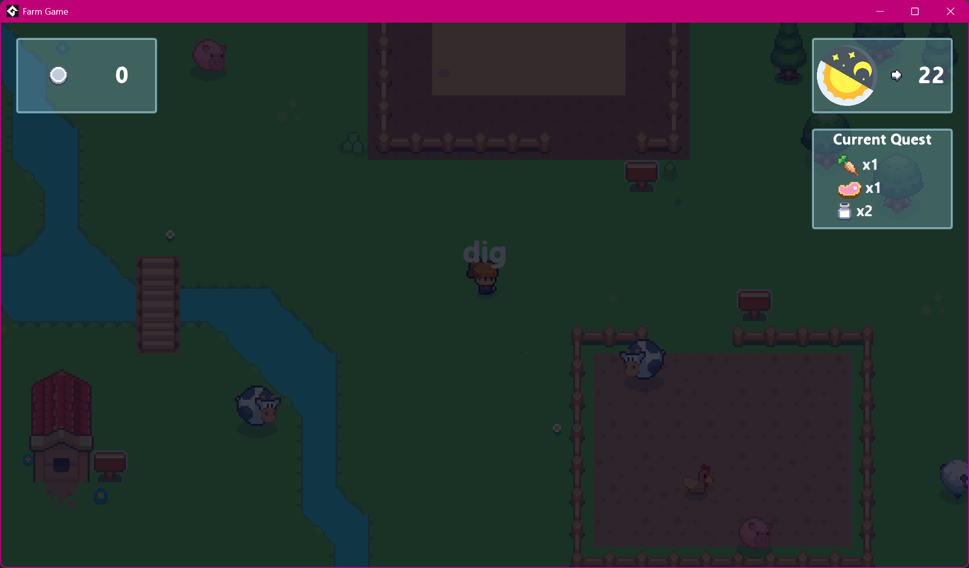 Our HUD made with gooey