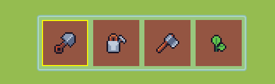 Toolbar with buttons and icons