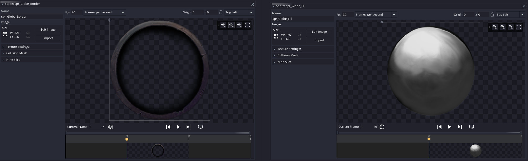 Reveal progressbar sprites